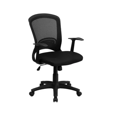 Emma+Oliver Mid-Back Designer Mesh Swivel Task Office Chair With Arms