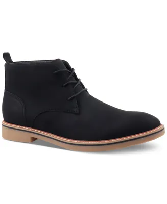 Club Room Men's Nathan Faux-Leather Lace-Up Chukka Boots, Created for Macy's