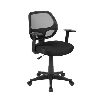 Emma+Oliver Mid-Back Mesh Swivel Task Office Chair With T-Arms