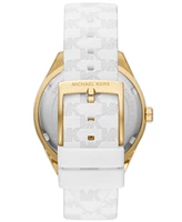 Michael Kors Women's Jessa Multifunction White Silicone Watch 40mm