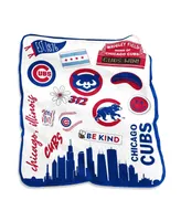 Chicago Cubs 50'' x 60'' Native Raschel Plush Throw Blanket