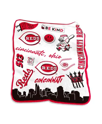 Cincinnati Reds 50'' x 60'' Native Raschel Plush Throw Blanket