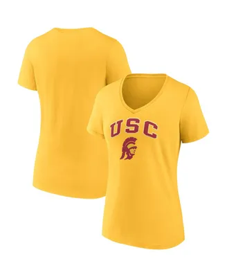 Women's Fanatics Gold Usc Trojans Evergreen Campus V-Neck T-shirt
