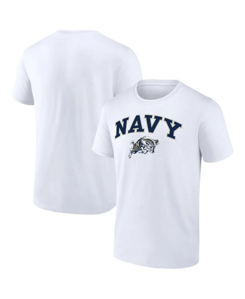 Men's Fanatics White Navy Midshipmen Campus T-shirt