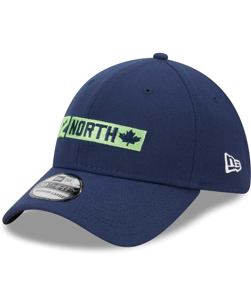 Men's New Era College Navy Seattle Seahawks Plaid Trapper Hat