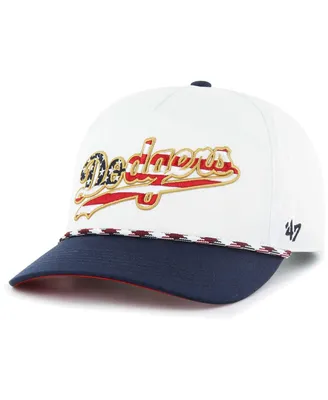 Men's '47 Brand White Los Angeles Dodgers Flag Script Hitch Snapback Hat
