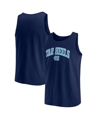 Men's Fanatics Navy North Carolina Tar Heels Block Arch Tank Top