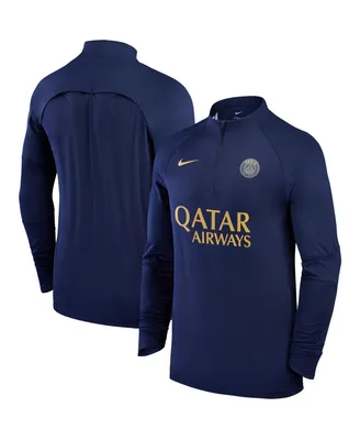 Men's Nike Navy Paris Saint-Germain 2023/24 Strike Drill Raglan Quarter-Zip Top