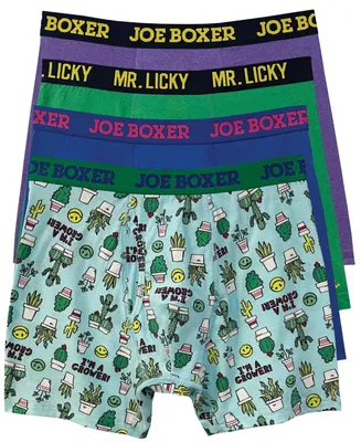 Joe Boxer Men's Cactus Cotton Stretch Briefs, Pack of 4