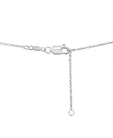 Wrapped in Love Diamond Round & Baguette Square Halo Cluster Pendant Necklace (1 ct. t.w.) in 14k White Gold, 16" + 2" extender, Created for Macy's