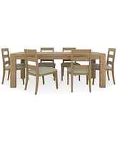 Davie Rectangle Dining 7pc Set (Table + 6 Ladder Side Chair)