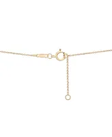 Wrapped Diamond V Statement Necklace (1/6 ct. t.w.) in 14k Gold, 17" + 1" extender, Created for Macy's