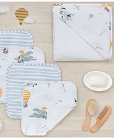 Living Textiles Baby Boys Bath Gift Set, 5 Piece