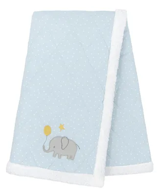 Living Textiles Baby Boys Elephant Jersey Sherpa Blanket