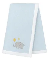 Living Textiles Baby Boys Elephant Jersey Sherpa Blanket