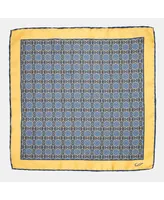 Elizabetta Men's Fiastra - Large Silk Pocket Square for Men - Yellow