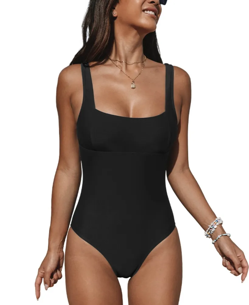 CUPSHE Women's V Neck Tummy Control One Piece Swimsuit - Macy's