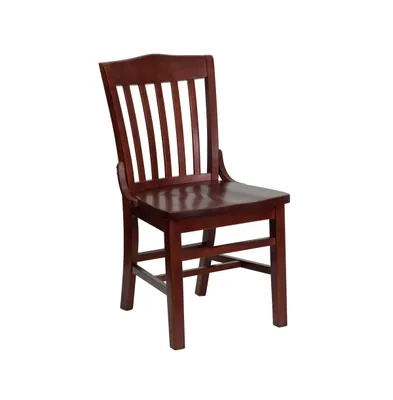 Emma+Oliver School House Back Wooden Restaurant Dining Chair