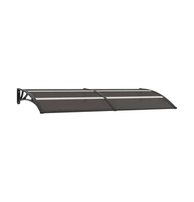 vidaXL Door Canopy Black 94.5"x29.5" Pc