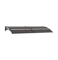 vidaXL Door Canopy Black 94.5"x29.5" Pc