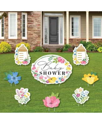 Wildflowers Baby Outdoor Decorations Boho Floral Baby Shower Yard Signs 8 Ct - Assorted Pre