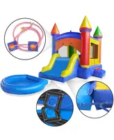 Cloud 9 Commercial Inflatable Bounce House with Pool, Water Slide, and Blower