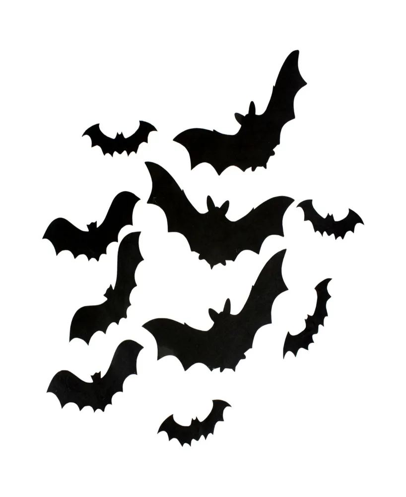 Set of 10 Halloween Posable Felt Bats