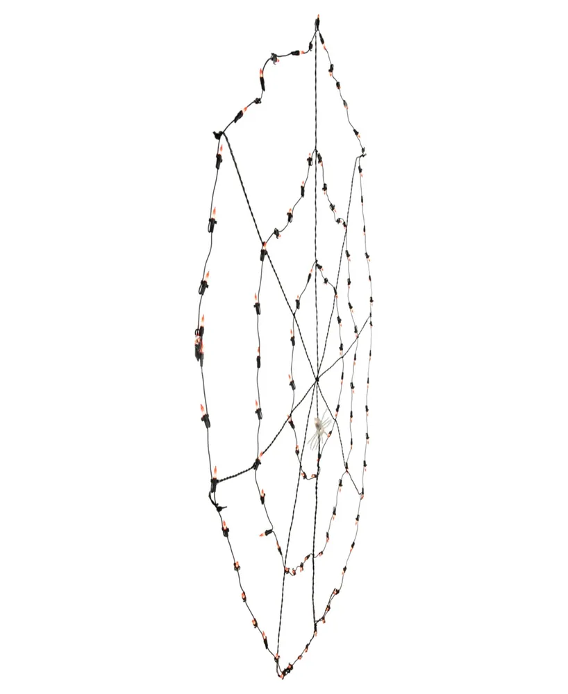 5' Lighted Spider in Web Halloween Decoration, Wire