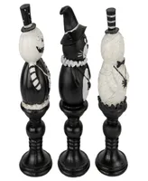 Set of 3 Halloween Candlestick Decorations, 8.25"