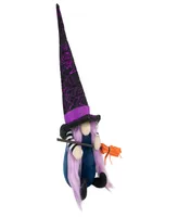 14" Halloween Witch Gnome with Broom