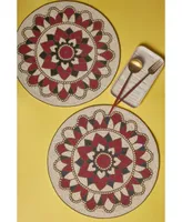 Claremont Beaded Placemats, Set of 2