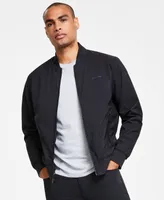 Calvin Klein Men's Logo-Print Matte Bomber Jacket