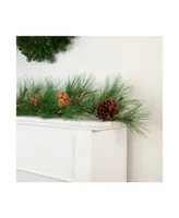 6' x 10" Long Needle Pine and Pinecone Artificial Christmas Garland Unlit