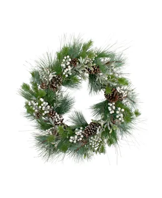 Glittered Berry and Pinecone Artificial Christmas Wreath 30" Unlit