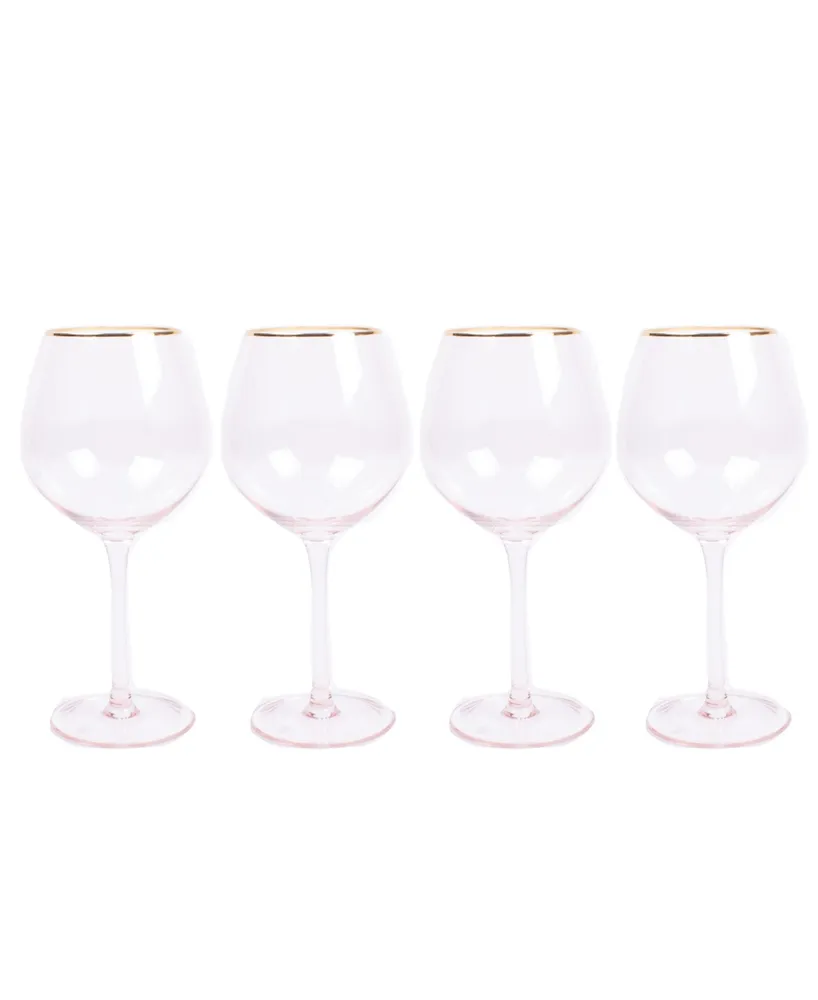 8 Oak Lane Glass Stemless Wine, 4 Piece Set