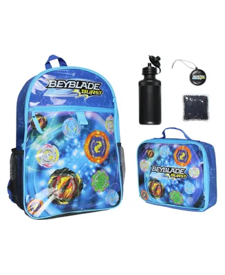 Beyblade Burst Tv Show Tossed Print 5 Pc Backpack Lunchbox Waterbottle Icepack