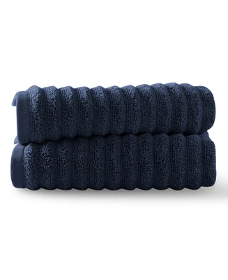 Blue Loom Mason 100% Cotton Low Twist 2 Piece Hand Towel Set, 30" x 18"