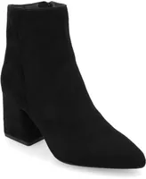 Journee Collection Women's Sorren Tru Comfort Foam Covered Block Heel Pointed Toe Booties