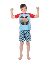 Hot Wheels Boys Monster Trucks Toys Tossed Print Sleep Pajama Set