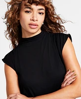 Bar Iii Women's Short-Sleeve Blouson Top, Created for Macy's