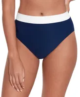 Lauren Ralph Women's Banded High-Waist Bikini Bottoms