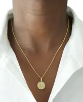 Audrey by Aurate Diamond Libra Disc 18" Pendant Necklace (1/10 ct. t.w.) in Gold Vermeil, Created for Macy's