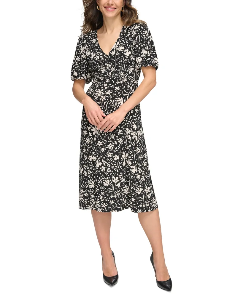 Tommy Hilfiger Women's Floral V-Neck Dress