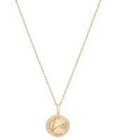 Audrey by Aurate Diamond Pisces Disc 18" Pendant Necklace (1/10 ct. t.w.) in Gold Vermeil, Created for Macy's