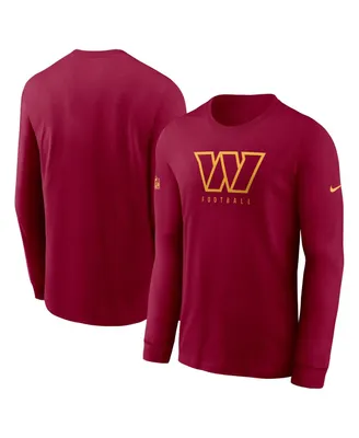 Men's Nike Burgundy Washington Commanders Sideline Performance Long Sleeve T-shirt