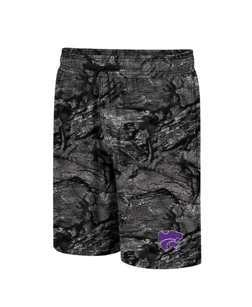 Men's Colosseum Charcoal Kansas State Wildcats Realtree Aspect Ohana Swim Shorts