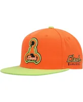 Men's Mitchell & Ness Orange San Jose Earthquakes Throwback Logo Snapback Hat