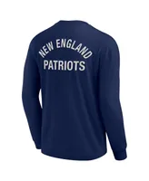 Men's and Women's Fanatics Signature Navy New England Patriots Super Soft Long Sleeve T-shirt