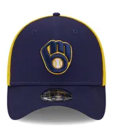 Men's New Era Navy Milwaukee Brewers Team Neo 39THIRTY Flex Hat