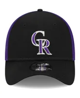 Men's New Era Black Colorado Rockies Team Neo 39THIRTY Flex Hat